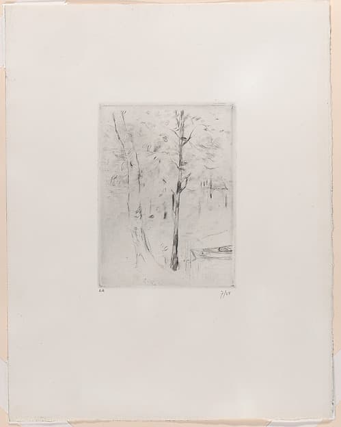 Landscape (Tree-trunks near a River)