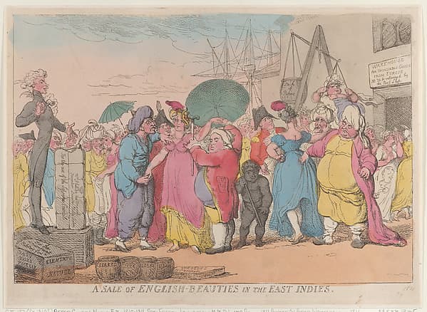 A Sale of English-Beauties in the East Indies