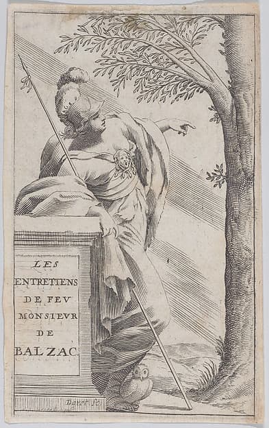 Frontispiece, from "Interviews with the Late Mr. Balzac" (Les Entretiens de Feu Monsieur de Balzac)