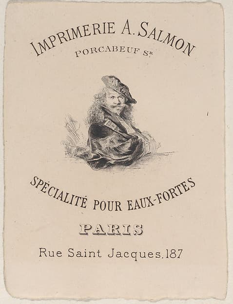 Trade Card for A. Salmon, Printer (Imprimeur)
