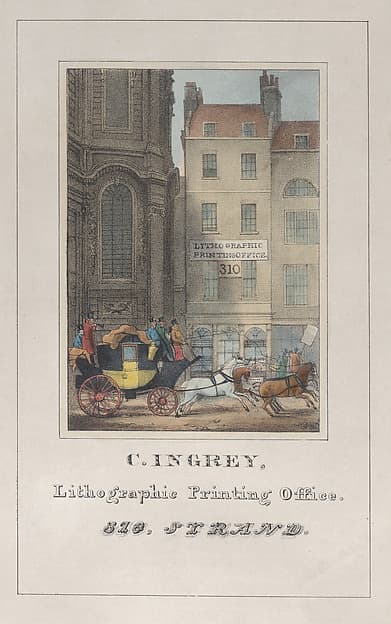 Trade Card for C. Ingrey, Lithographic Printer