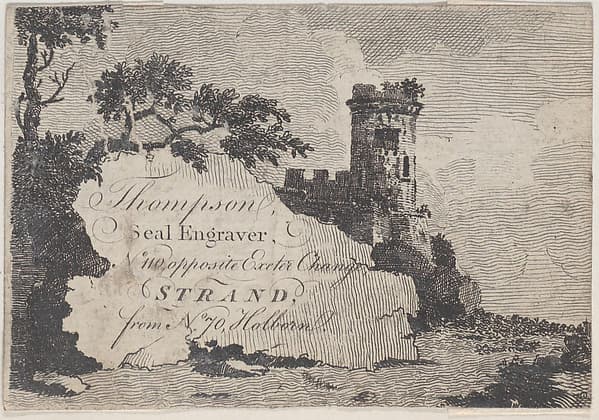 Trade Card for Thompson, Seal Engraver