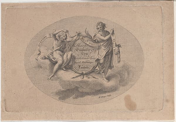 Trade Card for William Sharp, Engraver