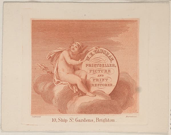 Trade Card for W.E. Vaughan, Printseller & Restorer