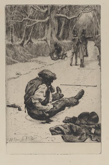 Renée Mauperin: Henri Mauperin Wounded after the Duel with Boisjorand de Villacourt