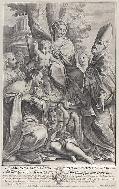 Virgin and Child with Saint Ciborius and Carlo Borromeo