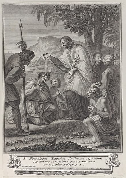 Saint Francis Xavier baptizing the Indians