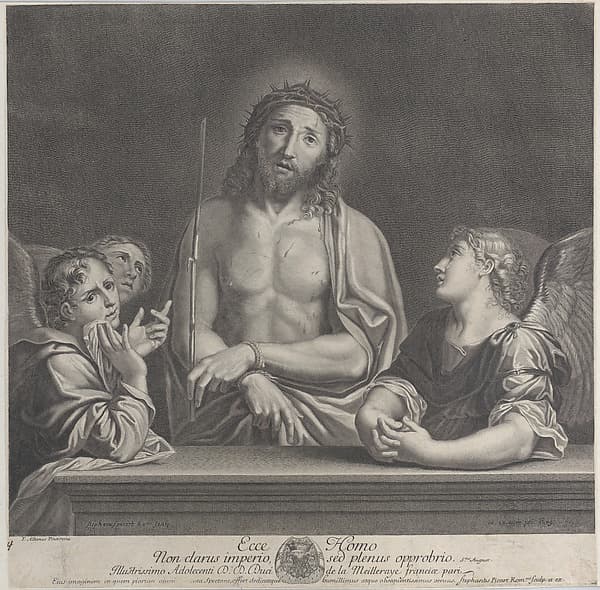 Ecce Homo with three angels