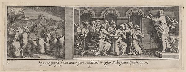 Plate 7: Joseph Making Himself Known to his Brothers, from Genesis 45, after a lost fresco in the basamento of Bay 7 of the Vatican Loggia
