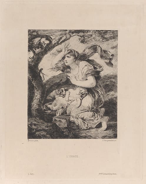 The Storm, after Greuze, from "L'Art"
