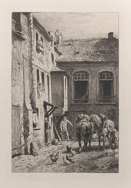 A Paris Courtyard in 1865