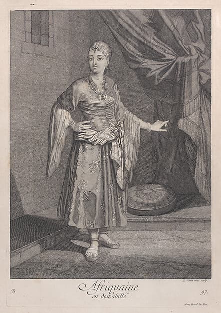 Afriquaine, en deshabillé, plate 97 from "Recueil de cent estampes représentent differentes nations du Levant"