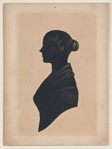 Silhouette of an unknown young lady