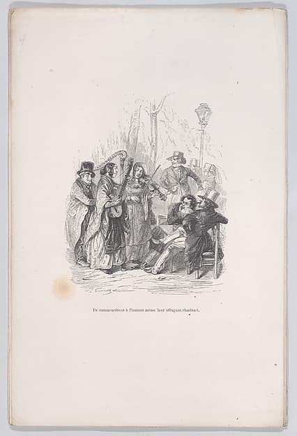 "They began at once their frightful charivari." from the Little Miseries of Human Life