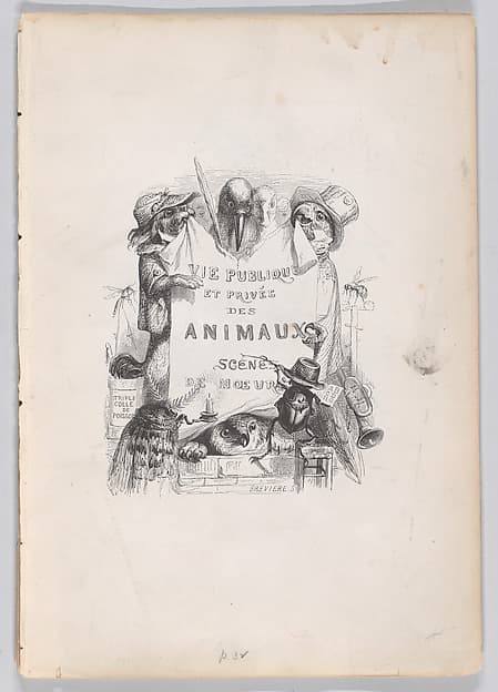 Private and Public Life of Animals; Scenes of Customs