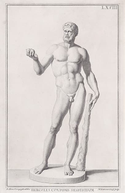 Plate LXVIII (68): Hercules, from "Museum Florentinum" (Statuae antiquae dorum et virorum illustrium)