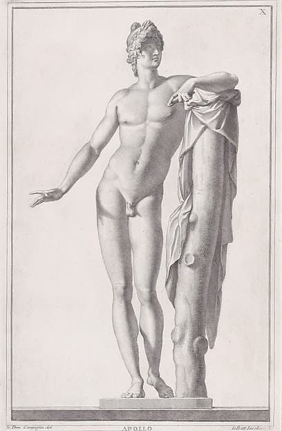 Plate X (10): Apollo, from "Museum Florentinum" (Statuae antiquae dorum et virorum illustrium)