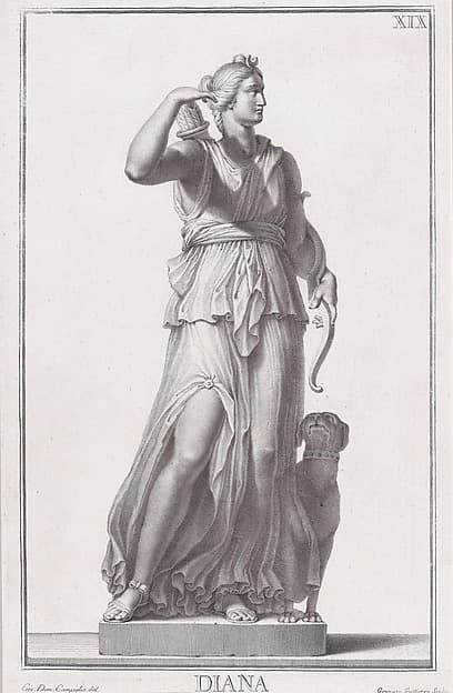Plate XIX (19): Diana, from "Museum Florentinum" (Statuae antiquae dorum et virorum illustrium)