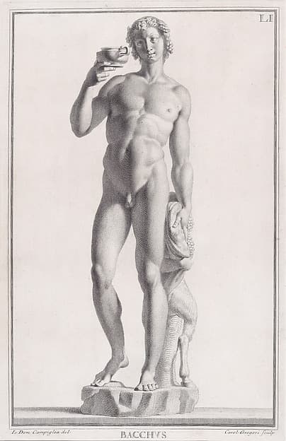 Plate LI (51): Bacchus, from "Museum Florentinum" (Statuae antiquae dorum et virorum illustrium)