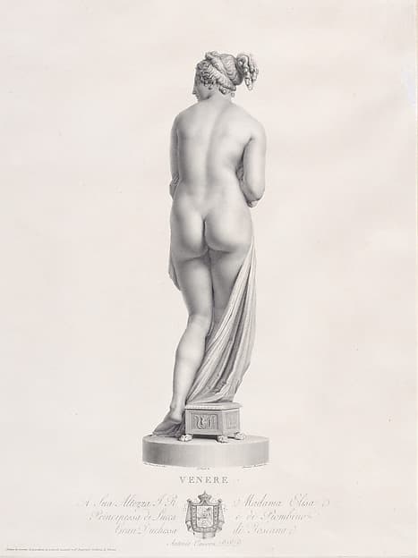 Venus, back view, from "Oeuvre de Canova: Recueil de Statues..."