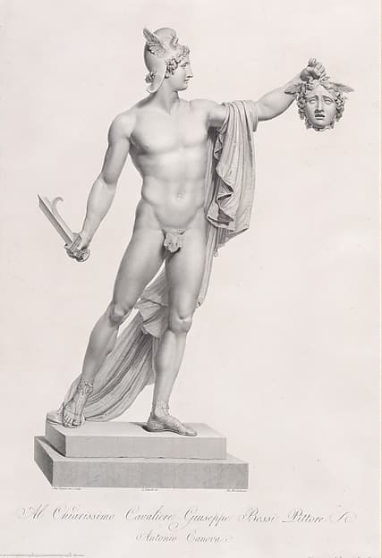 Perseus with the head of Medusa, from "Oeuvre de Canova: Recueil de Statues..."