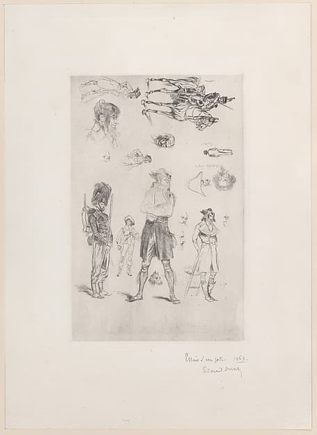 Sheet of sketches (Feuille de Croquis)