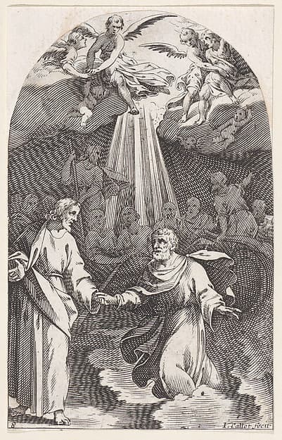 Christ Walking on Water, Holding the Hand of St. Peter (First Composition), plate 8 from "Les Tableaux de Rome, Les Eglises Jubilaires" (The Paintings of Rome, The Churches Jubilee)