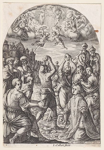 The Martyrdom of St. Stephen, plate 1 from "Les Tableaux de Rome, Les Eglises Jubilaires" (The Paintings of Rome, The Churches Jubilee)