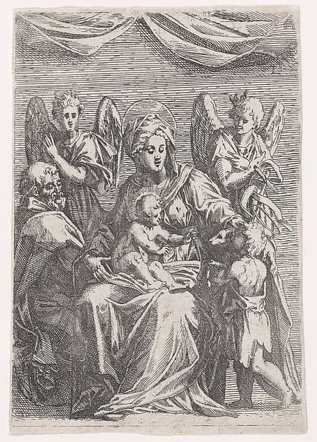 Holy Family with Two Angels