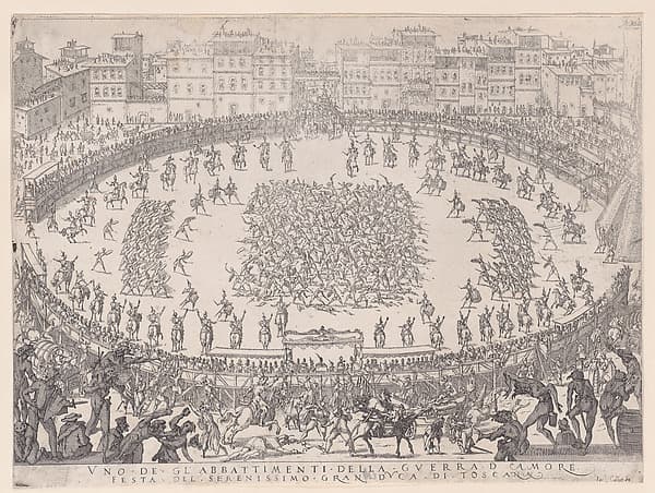 Le Combat des Sections d'Infantrie (The Battle of the Sections of Infantry), from La Guerre d'Amour (Guerra d'Amore) (War of Love)