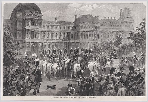 Serenade at the Tuileries on New Year's Eve, from "Illustrated London News"