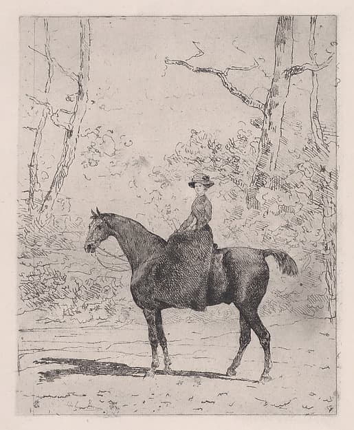 Woman on horseback