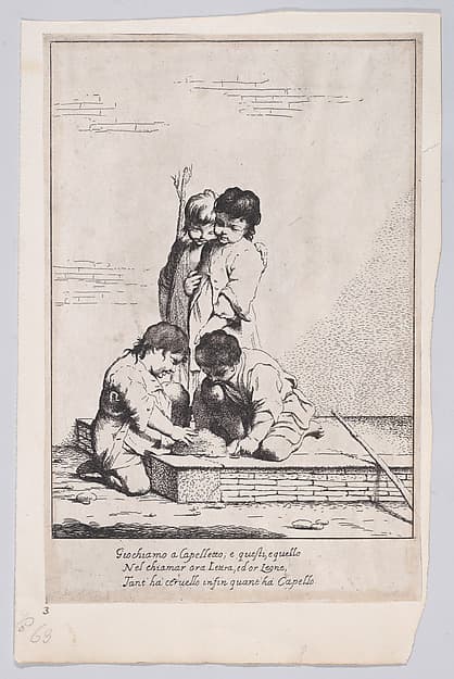 Children playing "à Capelletto"