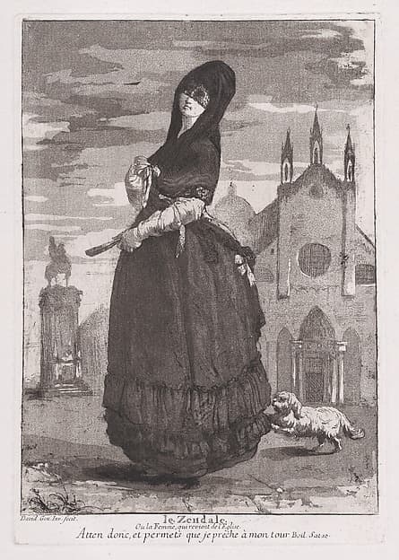The Zendale, or the woman returning from church, from "Divers Portraits"