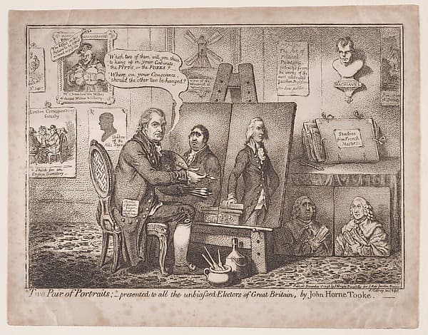 "Two Pair of Portraits" presented to all the unbiased Electors of Great Britain" by John Horne Tooke