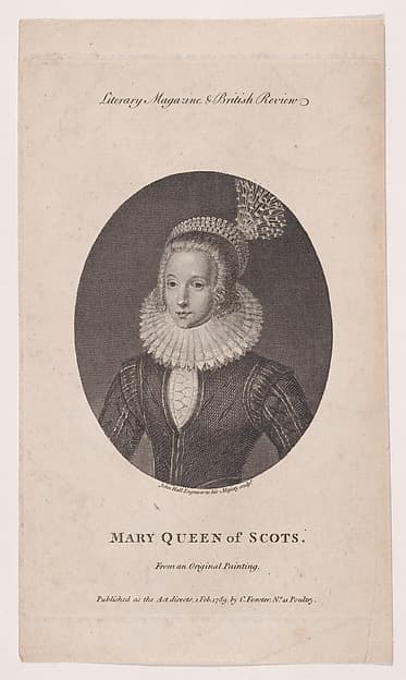 Mary, Queen of Scots (frontispiece, from "Literary Magazine & British Review," volume 2)