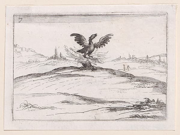 Le Phénix se Brulant (The Phoenix is Burning), from Lux Claustri ou La Lumière du Cloitre (The Light of the Cloisters), plate 7