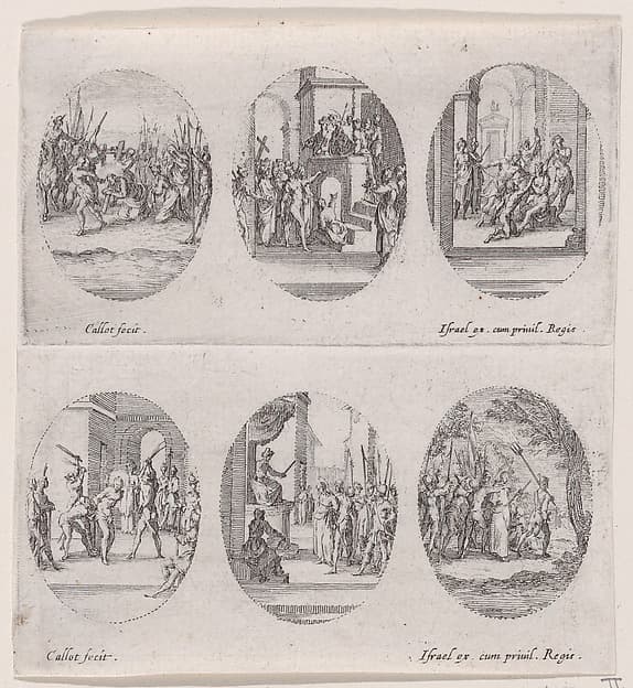 Frontispiece, from "Variae tum Passionis Christi tum vitae beatae Mariae Virginis; Les Mystères de la Passion suite appelée aussi Mystères de la Vie de Jésus et Mystères de la Vie de Jésus et de la Vie de la Ste. Vierge" (The Mysteries of the Passion, also called the Mysteries of the Life of Jesus, and the Mysteries of the Life of Jesus and of the Virgin)