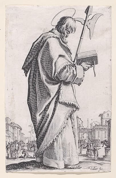 St. Matthias, from Les Grands Apôtres Debout, Représentant Le Sauveur, La Bienheureuse Marie et Les Saints Apôtres (The Large Standing Apostles, Representing The Savior, The Blessed Mary and The Apostles)