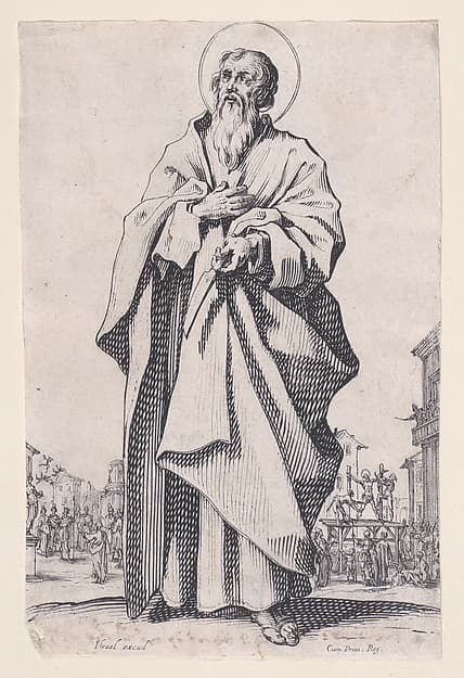 St. Bartholomew, from Les Grands Apôtres Debout, Représentant Le Sauveur, La Bienheureuse Marie et Les Saints Apôtres (The Large Standing Apostles, Representing The Savior, The Blessed Mary and The Apostles)