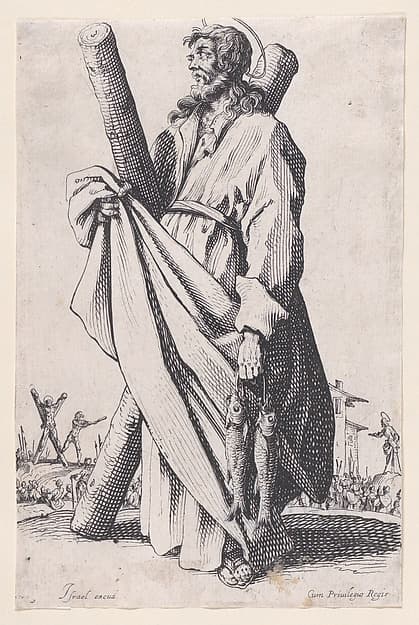 St. Andrew, from Les Grands Apôtres Debout, Représentant Le Sauveur, La Bienheureuse Marie et Les Saints Apôtres (The Large Standing Apostles, Representing The Savior, The Blessed Mary and The Apostles)