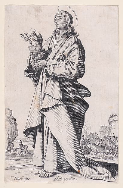 St. John the Evangelist, from Les Grands Apôtres Debout, Représentant Le Sauveur, La Bienheureuse Marie et Les Saints Apôtres (The Large Standing Apostles, Representing The Savior, The Blessed Mary and The Apostles)