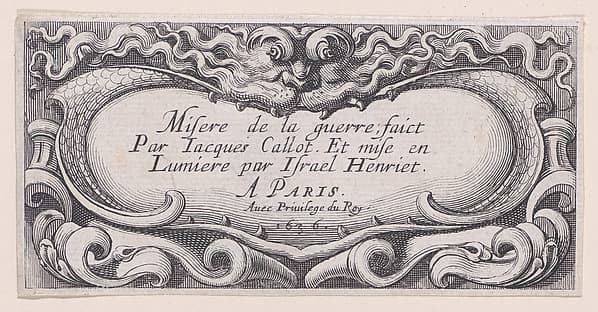 Frontispiece, from Les Petites Misères de la Guerre (The Little Miseries of War)
