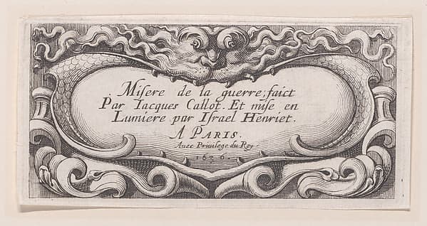 Frontispiece, from Les Petites Misères de la Guerre (The Little Miseries of War)