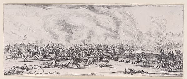 La Bataille (The Battle), from "Les Misères et les Mal-Heures de la Guerre" (The Miseries and Misfortunes of War), plate 3