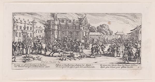 Dévastation d'un Monastère (Devastation of a Monastery), from Les Misères et les Mal-Heures de la Guerre (The Miseries and Misfortunes of War), plate 6