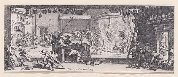 Le Pillage d'une Ferme, from "Les Misères et les Mal-Heures de la Guerre" (The Miseries and Misfortunes of War), plate 5