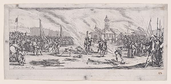 Le Bûcher (The Pyre), from Les Misères et les Mal-Heures de la Guerre (The Miseries and Misfortunes of War), plate 13