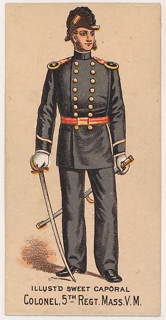 Colonel, 5th Regiment, Massachusetts, V.M., from the Military Series (N224) issued by Kinney Tobacco Company to promote Sweet Caporal Cigarettes