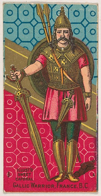 Gallic Warrior, France, B.C., from the Military Series (N224) issued by Kinney Tobacco Company to promote Sweet Caporal Cigarettes